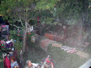 Aerial view of Linda and Valerie's vending space, always lovely.