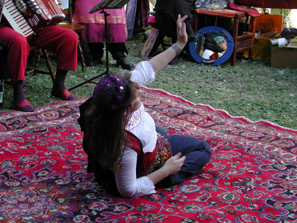 Donna, moments after a Turkish Drop, dances for us!