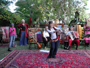 Donna LaPre, a Sazzy Girl and former dancer of Aywah! dances for us